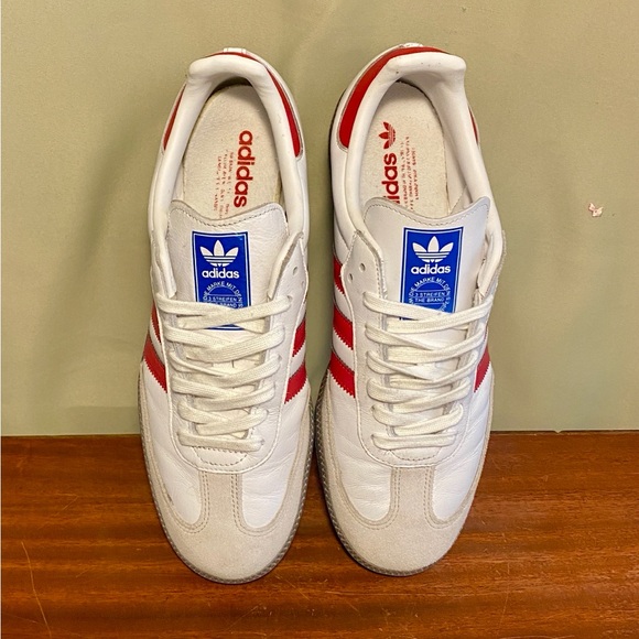 Adidas Samba OG Originals IG1025 White Better Scarlet Red Soccer shoes size 10.5 - Picture 7 of 10